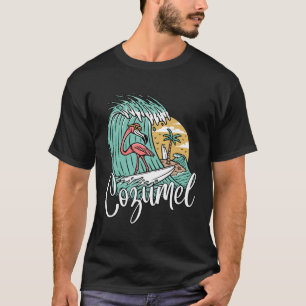 Cozumel Mexiko Retro Flamingo T Shirt
