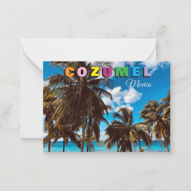 Cozumel Mexiko Scenisk Resa Anteckningskort (Framsida)