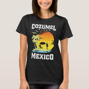 Cozumel Mexiko Stränder Retro Cool Nött Grafik T Shirt