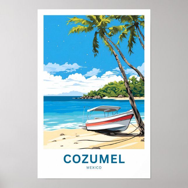 Cozumel Mexiko Travel Skriv ut Poster (Framsidan)
