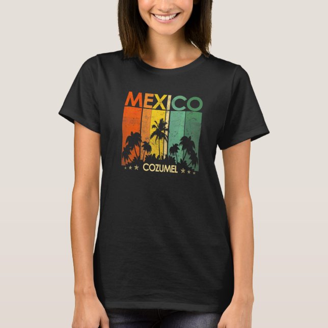 Cozumel  Souvenir Mexiko Sommar T Shirt (Framsida)