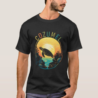 Cozumel Tshirt - Corals and Turtle at Cozumel Isla T Shirt