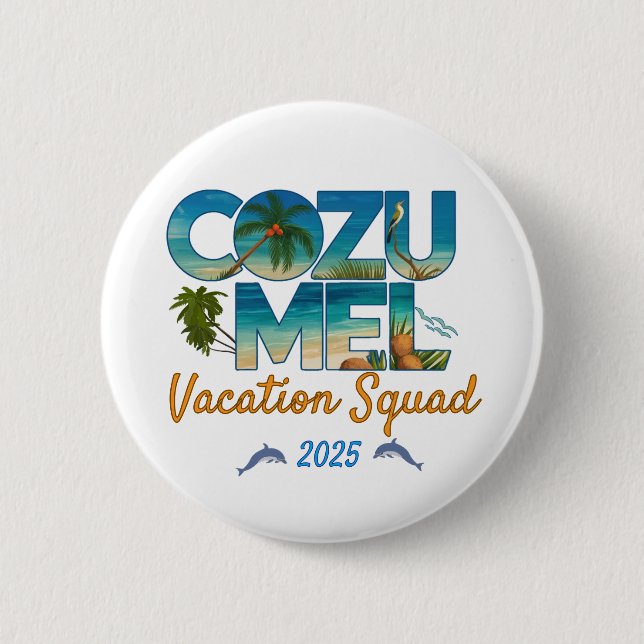 Cozumel Vacation 2025 Tropical Getaway Äventyr Knapp (Framsida)
