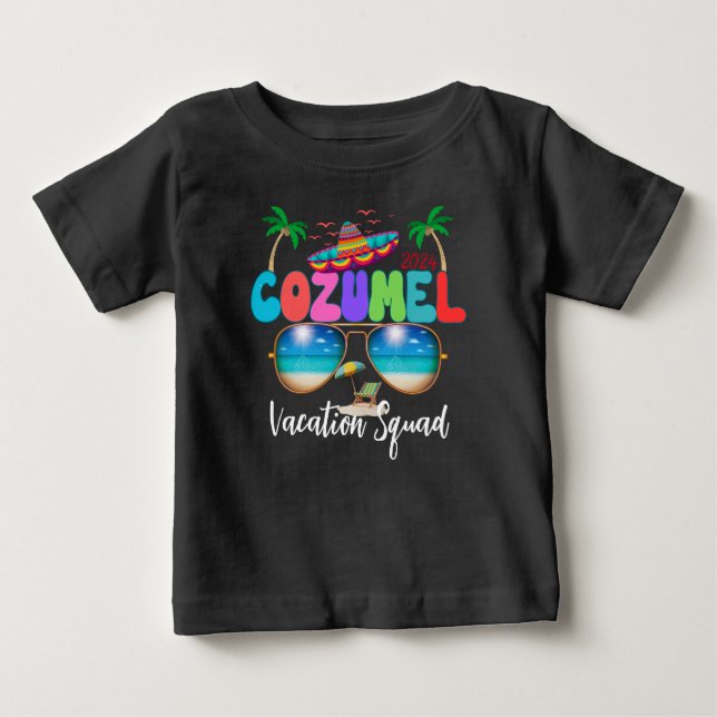 Cozumel Vacation Squad Sol, Sand och Memories Mex T Shirt (Framsida)