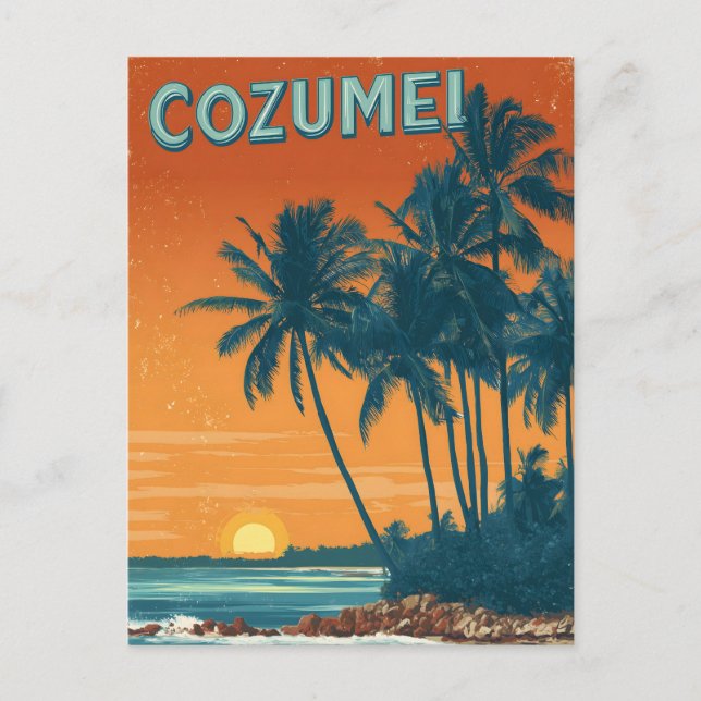 Cozumel-vintage Vykort (Framsida)