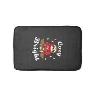 Cozy And Bright Sloth Christmas Lights (2) Badrumsmatta