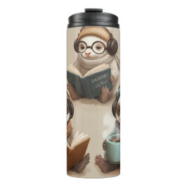 Cozy Animal Friends Reading and Relaxing