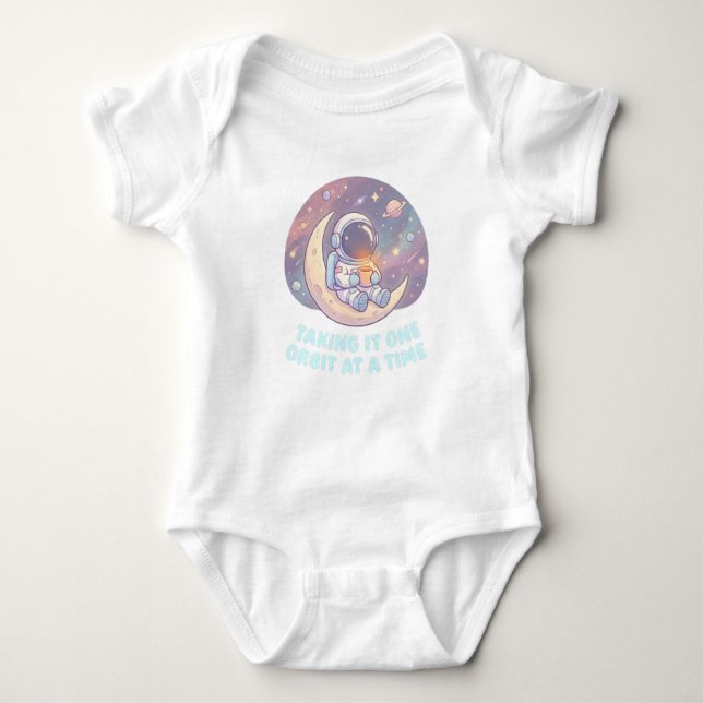 Cozy Astronaut Baby Bodysuit – Cute Space Baby T Shirt (Framsida)