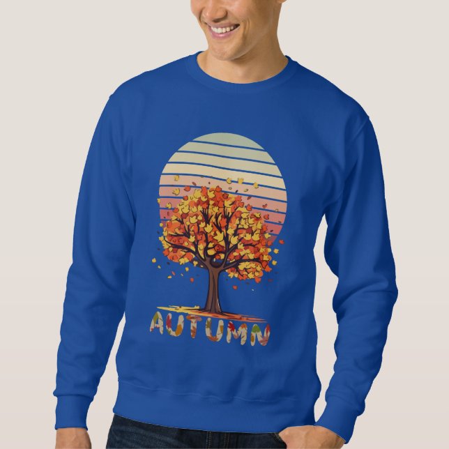 Cozy Autumn Leaf Fall Sweatshirt – Nature-Inspired (Framsida)