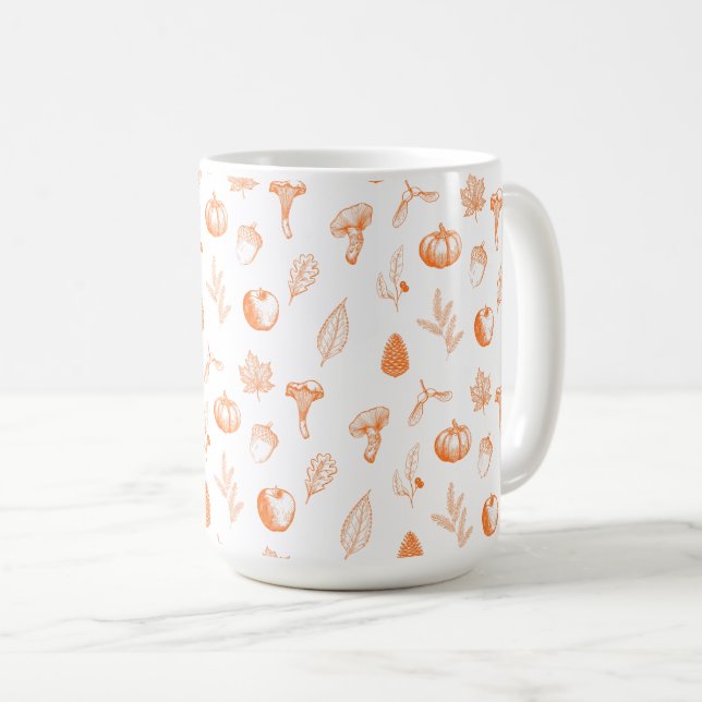 Cozy Autumn Pattern Kaffemugg (Framsida höger)