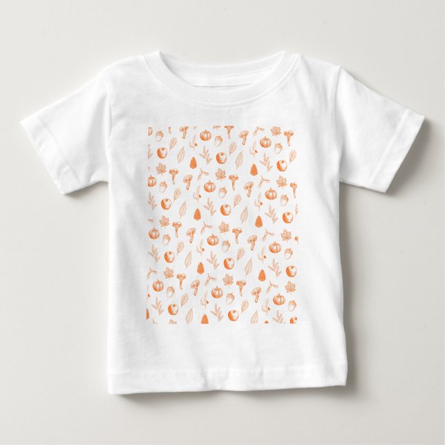 Cozy Autumn Pattern T Shirt (Framsida)