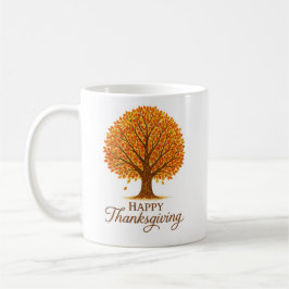 Cozy Autumn Tree Happy Thanksgiving Mug Kaffemugg