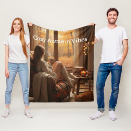 Cozy Autumn Vibes | Personalized Fall Cabin Window Fleecefilt