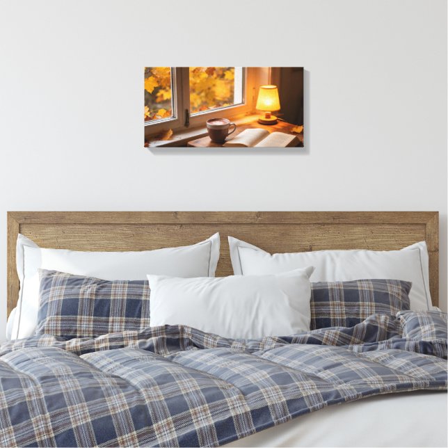 Cozy Autumn Window Canvas Print (Insitu (sovrum))