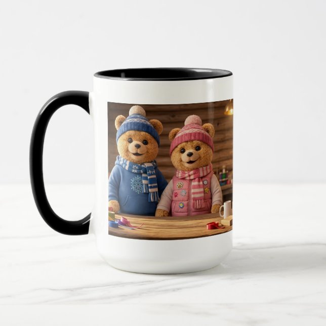 Cozy Bear Couple Mugg | The Frosty Family (Vänster)