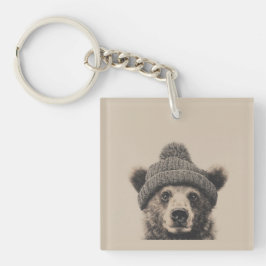 Cozy Bear in Beanie - Cute Winter Animal