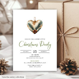 Cozy Boho Earthy Botanical Christmas Dinner Invitе Inbjudningar