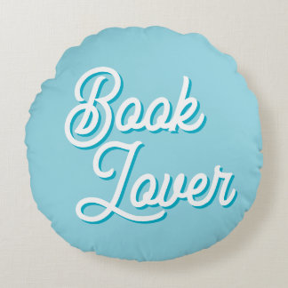 Cozy Book Lover Round Throw Pillow Rund Kudde