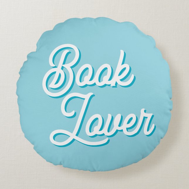 Cozy Book Lover Round Throw Pillow Rund Kudde (Framsidan)