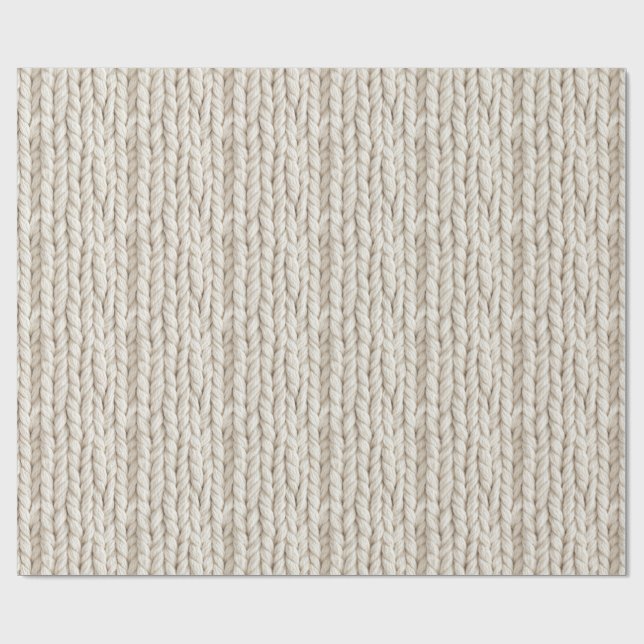 Cozy Cable Knit Wrapping Paper Presentpapper (Platt)