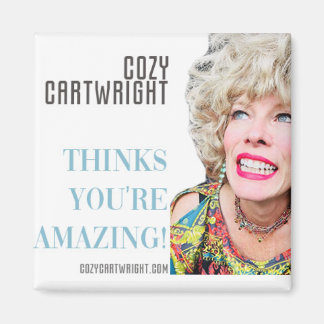 Cozy Cartwright 2 tums fyrkantig magnet