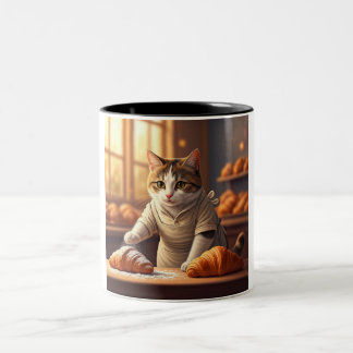 Cozy Cat Baker Coffee Mug Två-Tonad Mugg