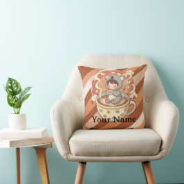 Cozy Chibi Koala Adventure Accent Throw Pillow Kudde