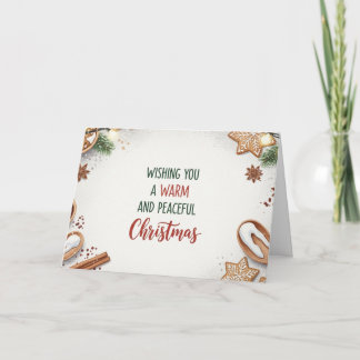 Cozy Christmas Baking Theme Warm Holiday Greeting Helgkort