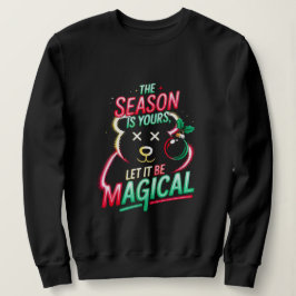 Cozy Christmas Bear Women's Crewneck Holiday Gift  T Shirt