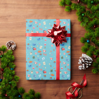 Cozy Christmas Book Gift Wrapping Paper Presentpapper