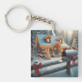 Cozy Christmas Cabin Winter Wonderland