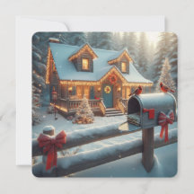 Cozy Christmas Cabin Winter Wonderland