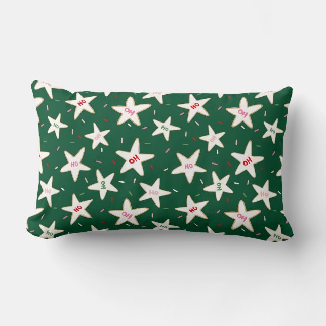 Cozy Christmas Cookie Pattern Lumbarkudde (Framsida)