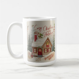 Cozy Christmas Cottage Mug – Watercolor Holiday Co Kaffemugg