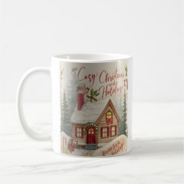 Cozy Christmas Cottage Mug – Watercolor Holiday Co Kaffemugg