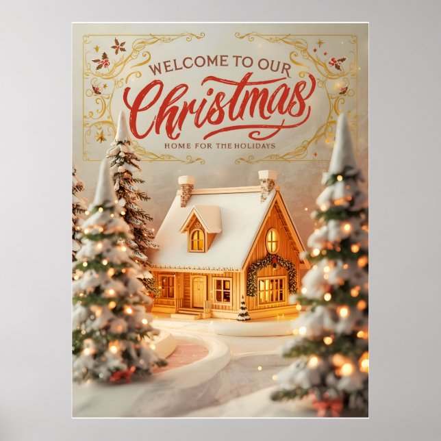 Cozy Christmas Cottage Poster (Framsidan)