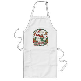 Cozy Christmas Crew – Cute Polar Bear & Gingerbrea Långt Förkläde