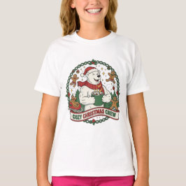 Cozy Christmas Crew – Cute Polar Bear & Gingerbrea T Shirt