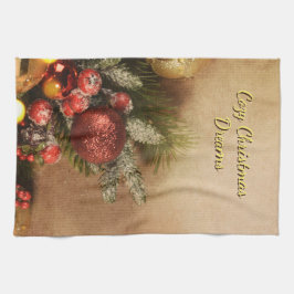 Cozy Christmas Dreams Towel | Holiday Kitchen  Kökshandduk