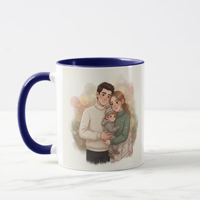 Cozy Christmas Family Mug – Personalized Holiday G Mugg (Vänster)
