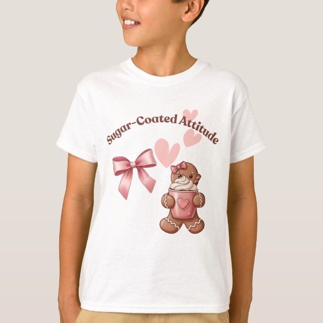 Cozy Christmas Gingerbread Coquette Sweet T Shirt (Framsida)
