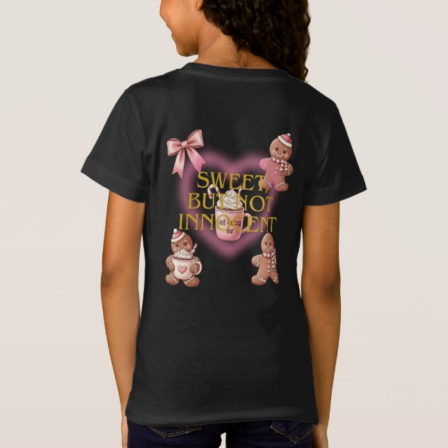 Cozy Christmas Gingerbread Coquette Sweet T Shirt (Baksida)