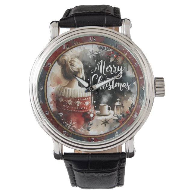 Cozy Christmas Girl Sweater Armbandsur (Framsida)