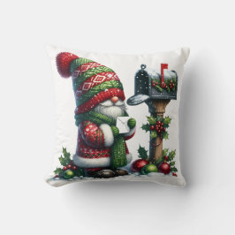 Cozy Christmas Gnome Art – Festive Holiday Kudde