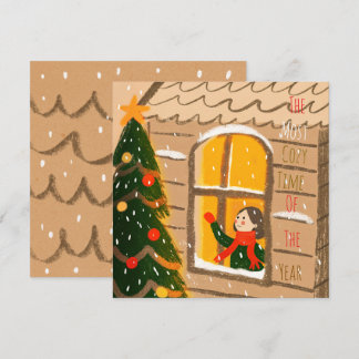 Cozy Christmas Greeting Kort