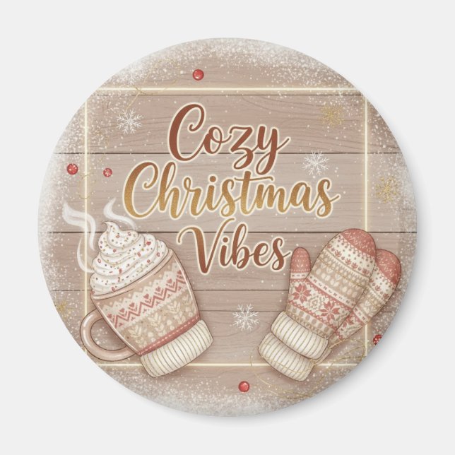 Cozy Christmas Vibes Decorative Pillow Magnet (Framsidan)
