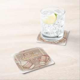 Cozy Christmas Vibes Decorative Pillow Underlägg Papper Kvadrat