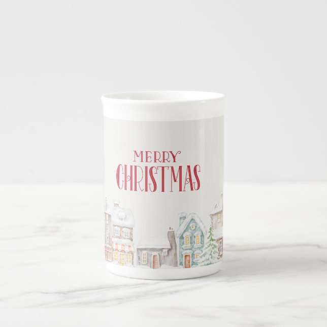 Cozy Christmas Winter Homes Benporslin Mugg (Framsidan)