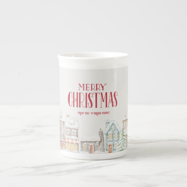 Cozy Christmas Winter Homes Benporslin Mugg (Framsidan)