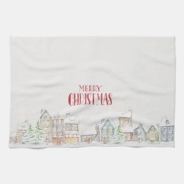 Cozy Christmas Winter Homes Tea Towel Kökshandduk